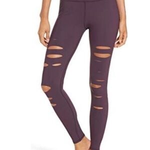 ALO Yoga High-Waist Ripped Warrior Leggings